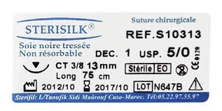 Fils De Suture En Soie Sterifil non résorbale